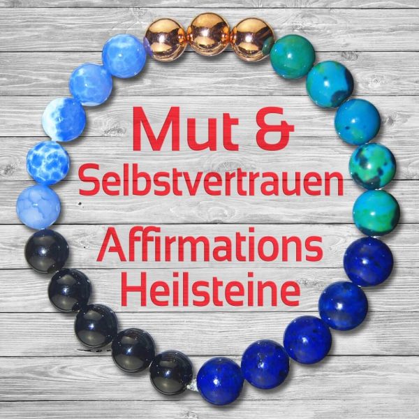 Mut & Selbstvertrauen Heilstein-Affirmation-Armband