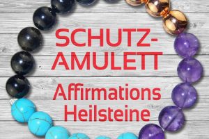 "Universelles Schutzamulett" Heilstein-Affirmation-Armband