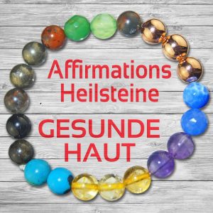 Gesunde Haut Heilstein Affirmation Armband Gesunde Haut Heilstein Affirmation Armband